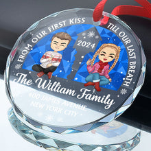 Christmas In Our Home - Customized Personalized Glass Ornament - Christmas Gifts For Couple Husband Wife