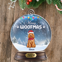 Feliz Navidog - Customized Personalized Crystal Ball Acrylic Ornament - Christmas Gift For Dog Pet Lover Dog Mom Dog Dad