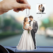 Love Design Custom Photo - Customized Personalized Car Ornament - Gift For Family Couple Husband Wife Gift Ideas