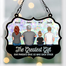 My Greatest Gift Is Our Family - Personalized Acrylic Window Suncatcher Ornament - Christmas Gift For Family Members