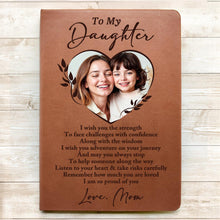 To My Daughter I Am So Proud Of You - Personalized Leather Journal - Gift For Family Members, Book Lovers