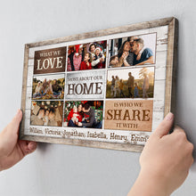 Most About Our Home - Customized Personalized Canvas - Gift For Family Dad Mom Sister Brother Couple Husband Wife Kid