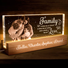 Custom Photo Family Where Life Begins - Personalized Acrylic LED Night Light - Gift For Family