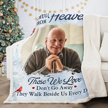 A Hug From Heaven - Customized Personalized Blanket - Sympathy Gift For Memorial