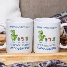 The World's Best Daddysaurus - Personalized Custom Ceramic Mug Gift For Dad