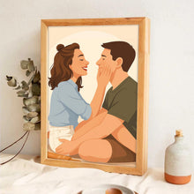 Faceless Art Style Vertical - Turn Your Photo Into Faceless Art Style - Gift For Family Members, Couple, Best Friends