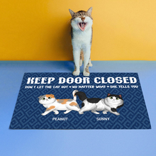 Keep Door Closed - Personality Customized Doormat - Gift For Cat Lover Pet Lover