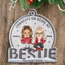 Congrats On Being My Bestie - Personalized Custom Acrylic Ornament Christmas Gift For Best Friend