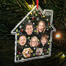 Custom Photo - Our Christmas Lovely Home - Personalized Custom Acrylic Ornament Christmas Gift For Family