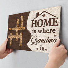 Home Is Where Grandma Is - Personalized Customized Canvas - Gift For Family Members