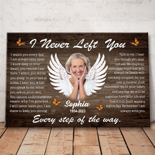 Angel Wings I Never Left You Love  - Personalized Canvas Prints, Upload Photo, Memorial Gifts