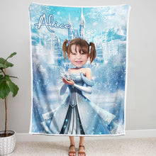 Disney Princess Custom Photo Blanket - Customized Personalized Blanket - Gift For Family Members