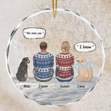 Miss You - Personalized Customized Glass Ornament - Gift For Pet Loss Owners, Dog Mom, Dog Dad, Dog Lover