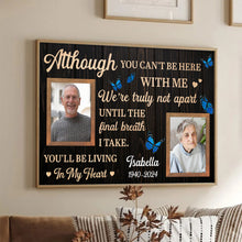 You're Living In My Heart - Personalized Customized Canvas - Memorial Gift For Family Members