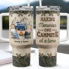 In The Middle Of Nowhere, We Stay Together - Personalized Custom 40 OZ Stainless Steel Tumbler With Handle - Gift For Couple