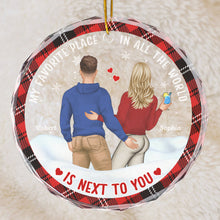 You're By Far My Favorite - Customized Personalized Glass Ornament - Gift For Couple Husband Wife