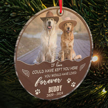 Custom Photo And Tonight I’ll Fall Asleep, With You In My Heart - Personality Customized Ornament - Gift For Pet Lover