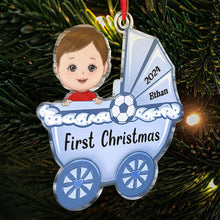 Baby's First Christmas, Baby Carriage - Personality Customized Ornament - Gift For Baby