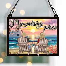 You Are My Missing Piece - Personalized Acrylic Window Suncatcher Ornament - Gift For Couple Husband Wife