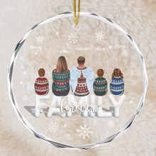 Christmas Family Forever - Personalized Glass Ornament - Gift For Family