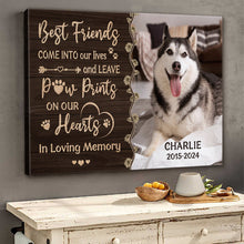 Custom Photo Best Friends Come Into Our Lives - Personalized Customized Canvas - Gift For Pet Lovers, Dog Lovers, Cat Lovers