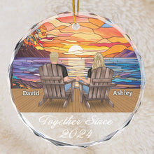 Forever Be My Forever - Customized Personalized Glass Ornament - Gift For Couple Husband Wife