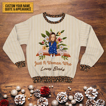 Official Reading Shirt Just A Girl Who Loves Books - Ugly Sweater - Gifts For Book Lovers Personalized Custom Ugly Sweater