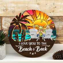 Love You To The Beach & Back - Personalized Door Signs Gift For Couple