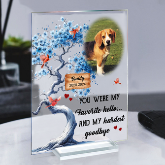 Custom Pet Photo - Memorial Customized Personality Acrylic Plaque - Gift For Pet Lover