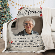 Custom Photo Loving You Forever  - Memorial Personalized Photo Blanket - Gifts For Family Members