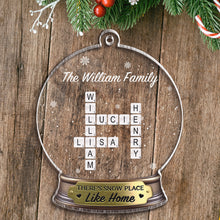 Christmas Custom Crossword - Customized Personalized Acrylic Ornament - Christmas Gift For Family