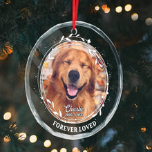 Custom Photo - Forever Loved - Customized Personalized Glass Ornament - Gift For Pet Lover Pet Mom Pet Dad