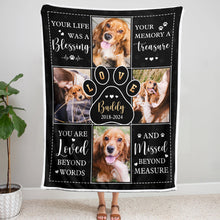 Custom Photo Your Life Was A Blessing  - Personalized Photo Blanket - Gifts For Pet Lovers