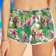 Custom Photo Funny Family Pet Face Gift For Couple, Pet Lovers Personalized Custom Beach Shorts