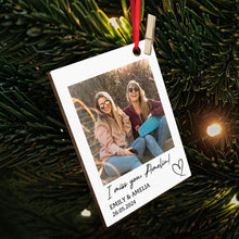 Custom Photo Family - Personalized Wooden Cutout Ornament - Christmas Gift For Family, Besties