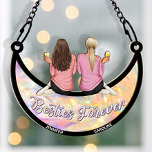 Besties Forever - Personalized Acrylic Window Suncatcher Ornament - Gift For Best Friends, BFF, Sisters