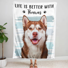 Custom Photo Upload Pet Image -  Personalized Blanket - Gift For Dog Lovers