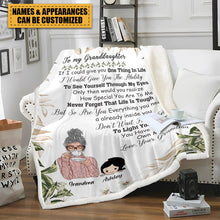 Personalized Blanket Custom Grandma Blanket - Gift For Granddaughter Grandson - Customized Gift
