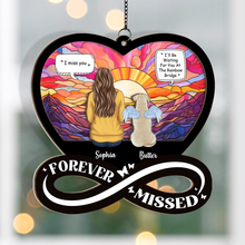 Forever Missed - Customized Personalized Window Suncatcher Ornament - Memorial Gift For Loss Pet Dog Lover Gift