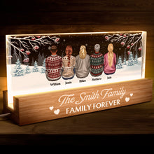 Family Is Forever - Customized Personalized Acrylic LED Night Light - Gifts For Family