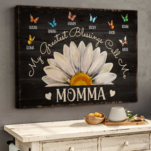 My Greatest Blessing Calls Me - Personalized Customized Canvas - Gifts For Mom, Wife, Her