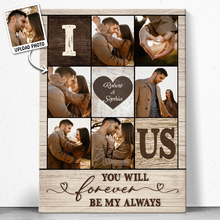 Custom Photo You Will Forever Be My Always - Customized Personalized Canvas - Gift For Couple Husband Wife Valentine's Day Gift Ideas