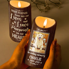 Best Friends Come Into Our Lives - Personalized Candle LED Light - Memorial Gift For Pet Lovers