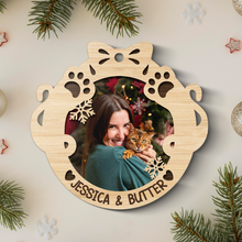 Custom Photo - My Furry Baby - Personalized Wooden Cutout Ornament - Christmas Gift For Cat Mom, Pet Lover