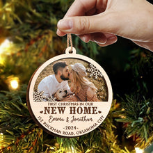 First Chrismas In Our New Home - Personalized 2-Layered Wooden Ornament Christmas Gifts For Her, Him, Couple