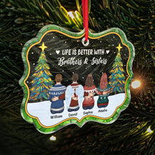 Family Never Apart Christmas Ornament - Personalized Acrylic Ornament - Christmas Gift For Family Member, Friends