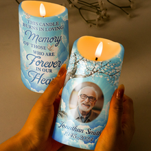 This Candle Burns In Loving Memory - Personalized Candle LED Light - Memorial Gift For Family Members