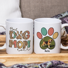 Custom Photo Best Dog Mom Ever  -  Personalized Custom Ceramic Mug Gift For Dog Lovers