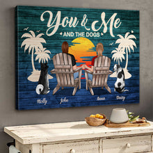 You Me And The Dogs - Personalized Customized Canvas - Gift For Couple, Dog Lover