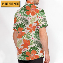 Custom Photo - Interesting Cut Head Photo Flower Theme Summer Hawaii - Customized Gift - Personality Customized Hawaiian shirt